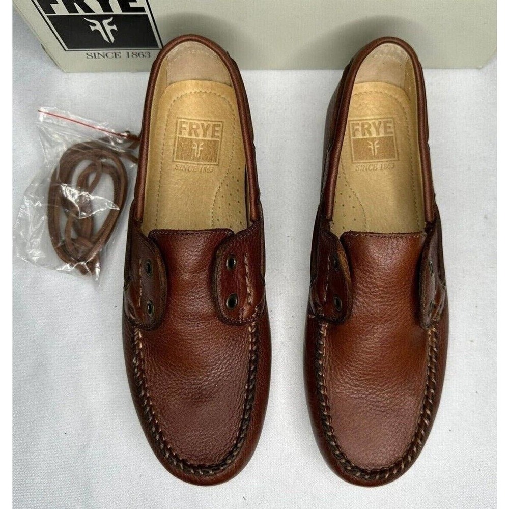 FRYE MENS 7M Lewis BOAT-SPFG Shoes COGNAC